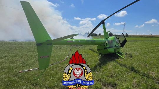 [FOTO] O krok od tragedii! Śmigłowiec zerwał linię wysokiego napięcia i awaryjnie lądował
