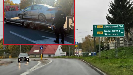 Groźne zdarzenie w Godziszewie! Trzy pojazdy zderzyły się przed przejściem dla pieszych!