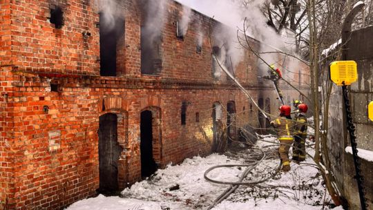 Kolejny pożar na terenie młynów Wicherta