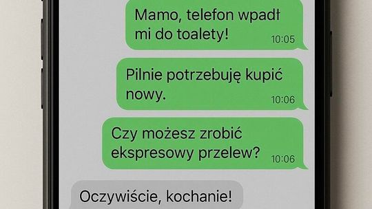 „Mamo, to pilne!” – 73-latka z Gniewa straciła 3 tysiące złotych przez fałszywą wiadomość od „syna”