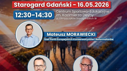 Mateusz Morawiecki odwiedzi Starogard. Spotkanie zaplanowano na najbliższą sobotę