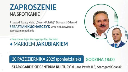Spotkanie z posłem Markiem Jakubiakiem w Starogardzie Gdańskim
