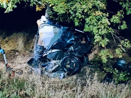 19-latek zginął w tragicznym wypadku drogowym w powiecie starogardzkim