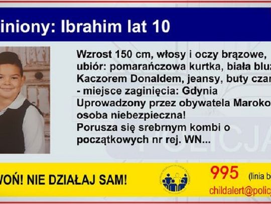 CHILD ALERT porwano 10-letniego chłopca. Trwa policyjna obława