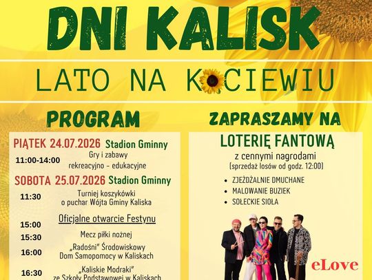 Dni Kalisk 2026 – dwa dni muzyki, sportu i rodzinnej zabawy