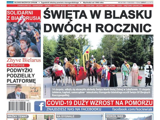 Dzisiejszy numer naszej gazety zdominowały dwa święta: Matki Bożej Zielnej i  Zbrojnych Rzeczypospolitej