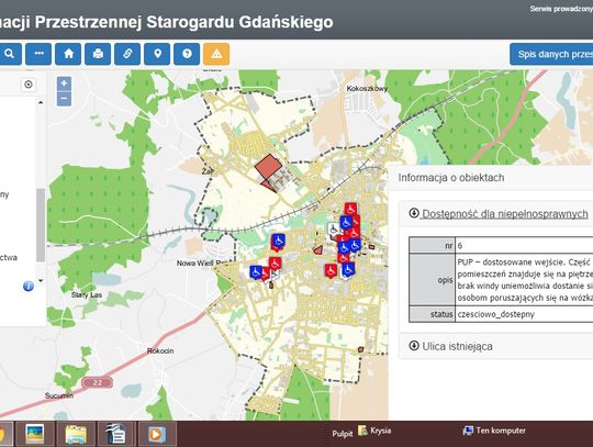 Interaktywna mapa Starogardu. System Informacji Przestrzennej Starogardu Gd.