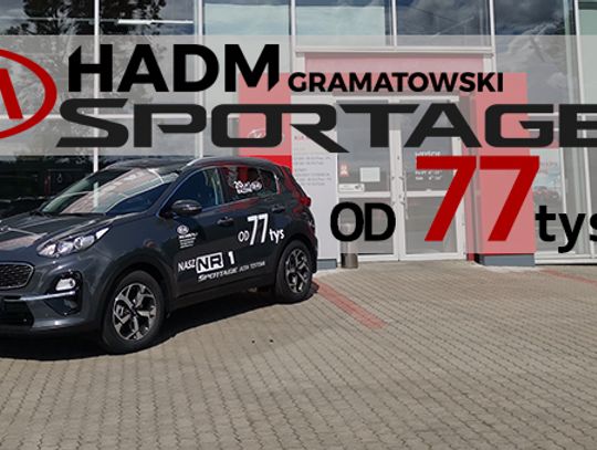 KIA Sportage w cenie niskiej jak nigdy wcześniej - już od 77 tys zł! Dostępna w salonie KIA HADM Gramatowski w Starogardzie Gdańskim!