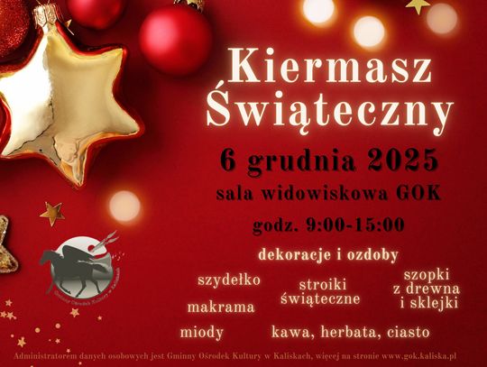 Kiermasz Świąteczny w Kaliskach – odliczanie do magii świąt zaczyna się już 6 grudnia!