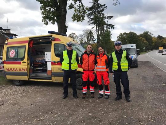  Kierowco zwolnij i naucz się pomagać - akcji edukacyjna szpitala i policji  