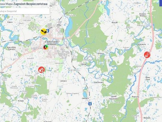 Mapa zagrożeń w powiecie starogardzkim. Sprawdźcie gdzie jest niebezpiecznie! 