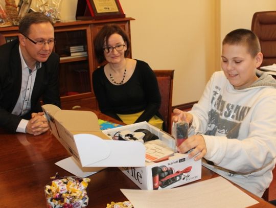 Marceli otrzymał od prezydenta nowy mikrofon oraz zaproszenie na występ podczas Dni Starogardu