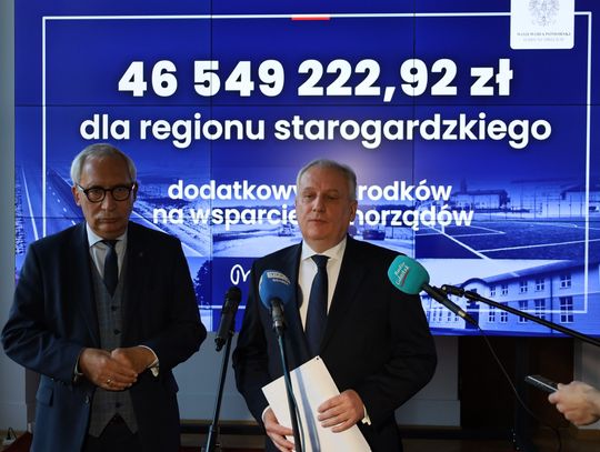 Miliony złotych dla gmin i powiatu starogardzkiego