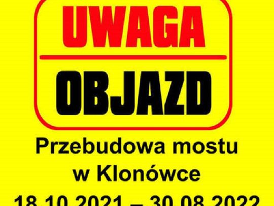 Most w Klonówce będzie przebudowany