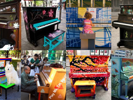 Na Rynku stanie kolorowe  i ogólnodostępne pianino 