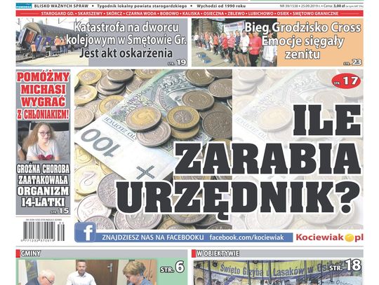 Najnowsza Gazeta Kociewska już w Waszych Kioskach, a w niej..