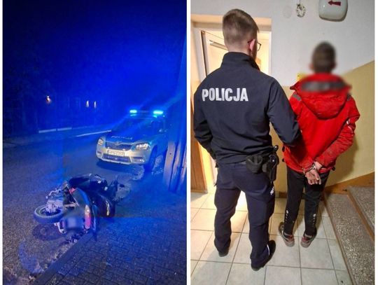 Najpierw uciekał skuterem, później pieszo. Miał narkotyki i był pod ich działaniem Najpierw uciekał skuterem, później pieszo. Miał narkotyki i był pod ich działaniem