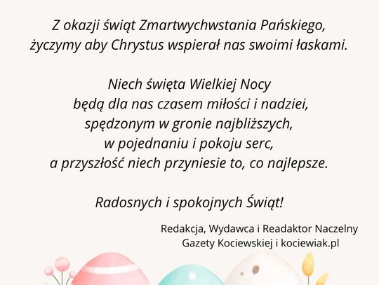 Najserdeczniejsze życzenia z okazji Świąt Wielkanocnych Najserdeczniejsze życzenia z okazji Świąt Wielkanocnych