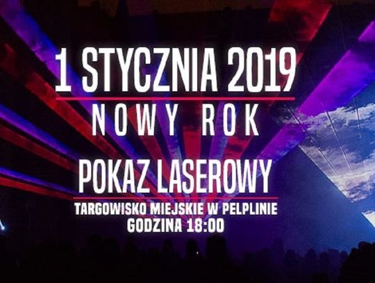 Noworoczny pokaz laserowy w Pelplinie