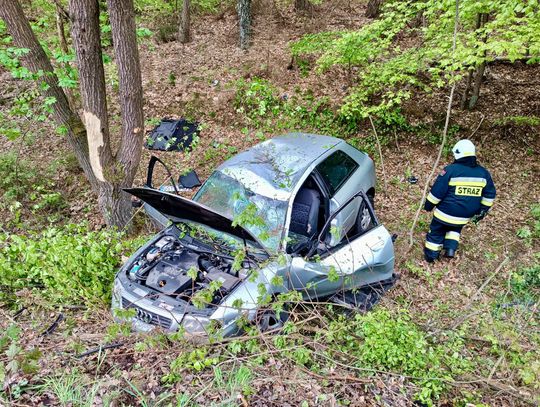 Pijany 21-latek wjechał do rowu. Rozbił auto i stracił uprawnienia