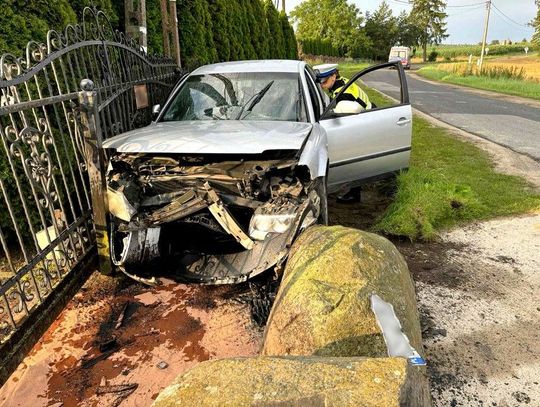 Pijany kierowca spowodował wypadek. Dwie osoby trafiły do szpitala