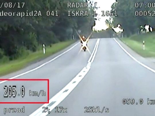 Pijany motocyklista jechał ponad 200 km/h w obszarze zabudowanym!
