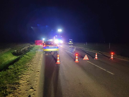 PILNE: Tragiczny wypadek na drodze wojewódzkiej nr 222! Działania trwają, droga w kierunku gdańska jest zablokowana
