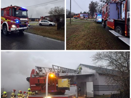 Płonie wędzarnia w gminie Tczew. Na miejscu już 13 zastępów straży pożarnej