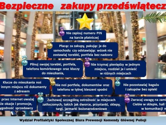 POLICJA RADZI - Bezpieczne zakupy przed świętami 