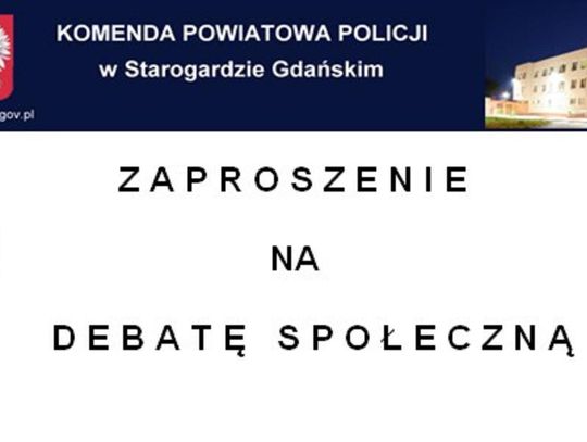 Policja zaprasza na debatę społeczną w Skarszewach 