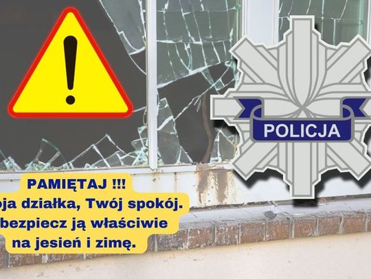 Policjanci radzą, jak zabezpieczyć ogródki działkowe przed zimą