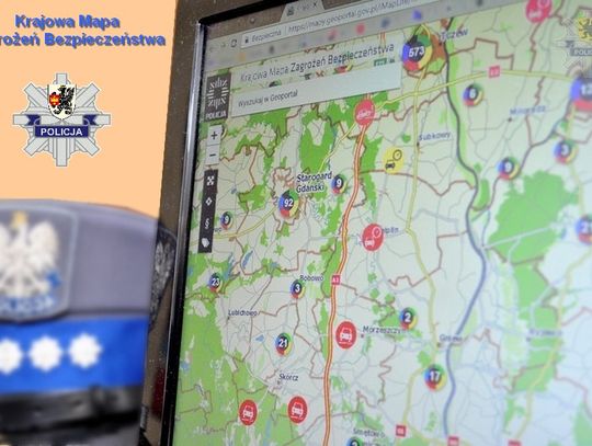 Policjanci zachęcają do korzystania z Krajowej Mapy Zagrożeń