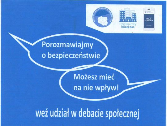 Policjanci zapraszają na debatę społeczną w Kaliskach