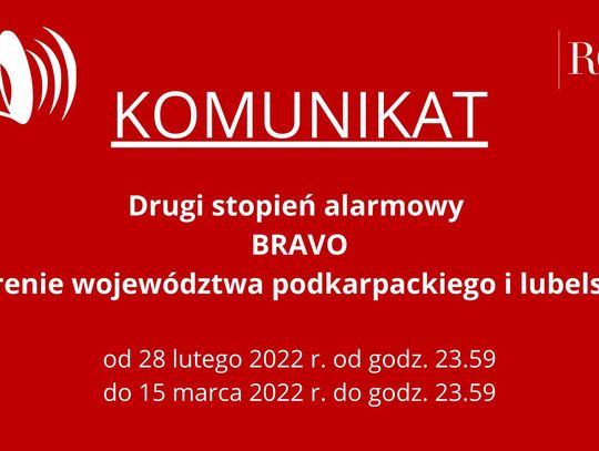  Premier wprowadza drugi stopień alarmowy BRAVO dla dwóch przygranicznych województw