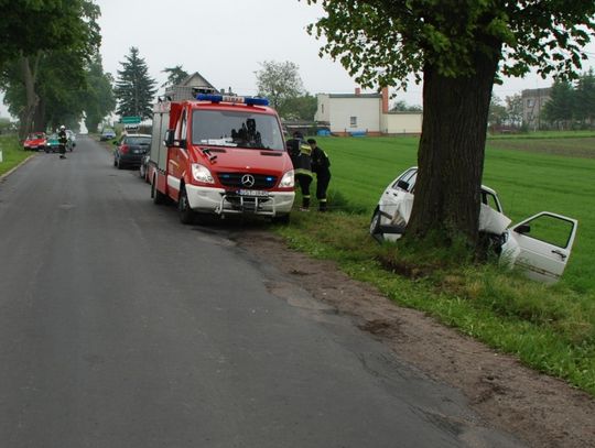 Śmiertelny wypadek. Zjechała na pobocze i uderzyła w drzewo.