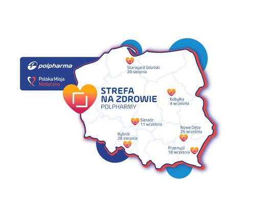 Strefa na Zdrowie Polpharmy zaprasza w sobotę 20 sierpnia na PROGRAM BEZPŁATNYCH KONSULTACJI ZDROWOTNYCH w Starogardzie Gdańskim