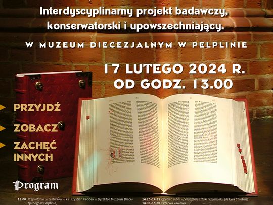 Sympozjum sprawozdawcze pt. Ratujemy Pelplińską Biblię Gutenberga