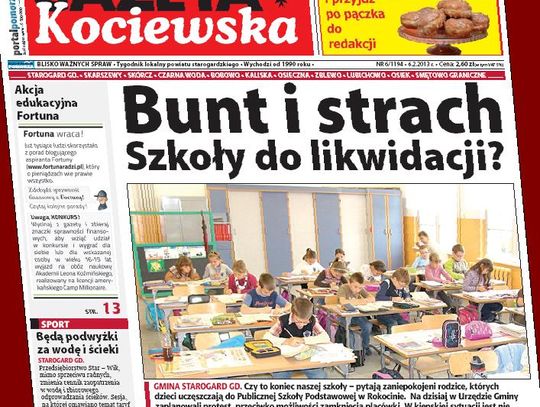 Szkoły do likwidacji? - w  &quot;Gazecie Kociewskiej!&quot;