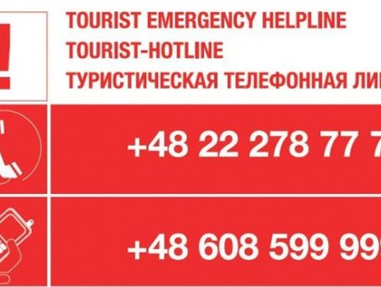 Telefon bezpieczeństwa dla turystów zagranicznych