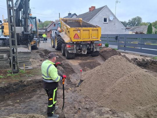 Trwają prace na ulicy Polnej