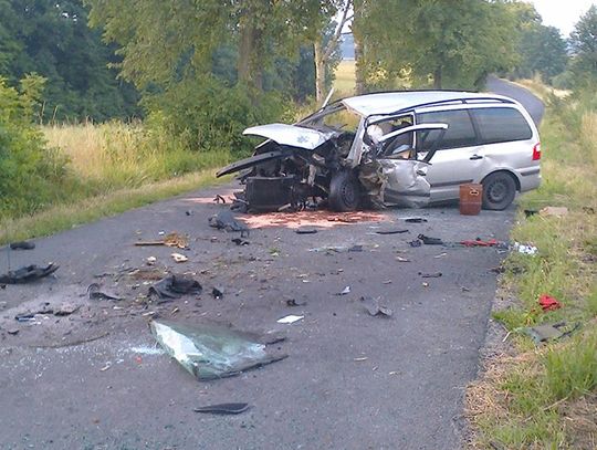 Uderzył w drzewo i trafił do szpitala - ZDJĘCIA