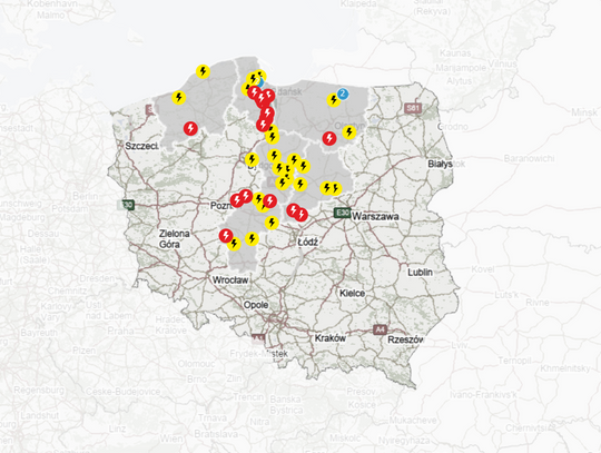 UWAGA: Awaryjne wyłączenia prądu na Kociewiu