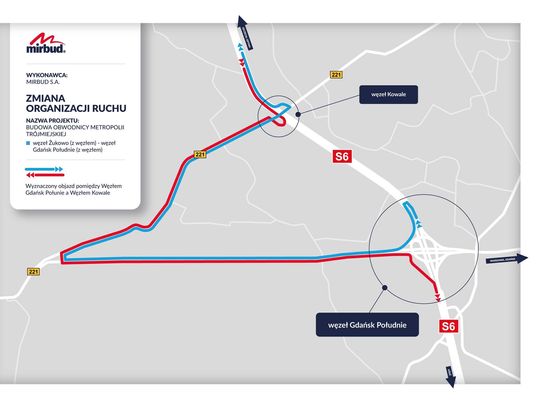 UWAGA KIEROWCY! 24-godzinne zamknięcie fragmentu drogi S6 - obwodnicy Trójmiasta