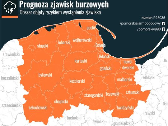 UWAGA: Mogą dziś wystąpić gwałtowne burze z silnym wiatrem!