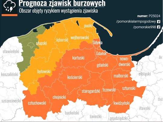 UWAGA! W naszym regionie mogą wystąpić silne burze! Pomorski Alarm Pogodowy wydał ostrzeżenia
