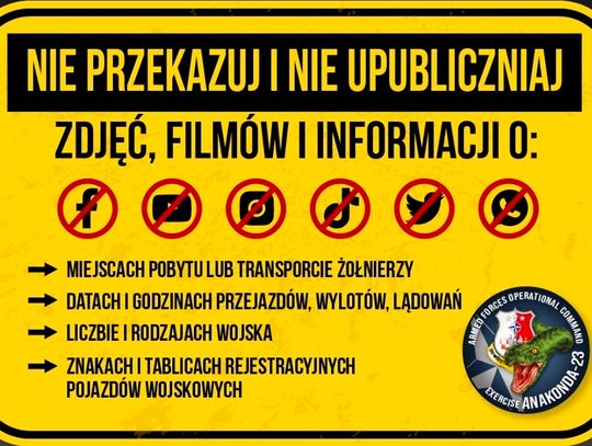 Ważny komunikat! Ćwiczenia Anakonda 23 - utrudnienia w ruchu drogowym do 26 maja