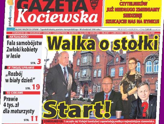 Wybory, samobójstwa i gaz w szkole - Najnowsza Gazeta Kociewska już w kioskach!