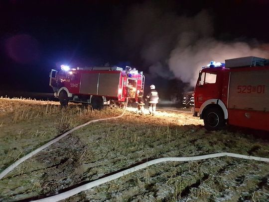 Z OSTATNIEJ CHWILI: Wielki pożar budynków gospodarczych pod Bobowem (FOTO, FILM)