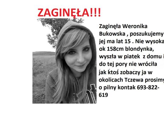 Zaginęła 15 – letnia Weronika – rodzina prosi o pomoc