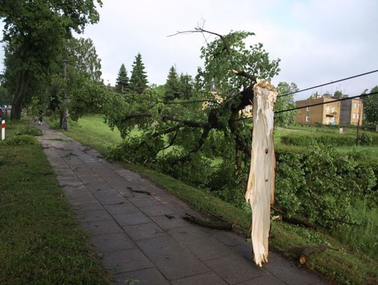 Zalane piwnice, zblokowane drogi – burza rozszalała się nad Kociewiem 